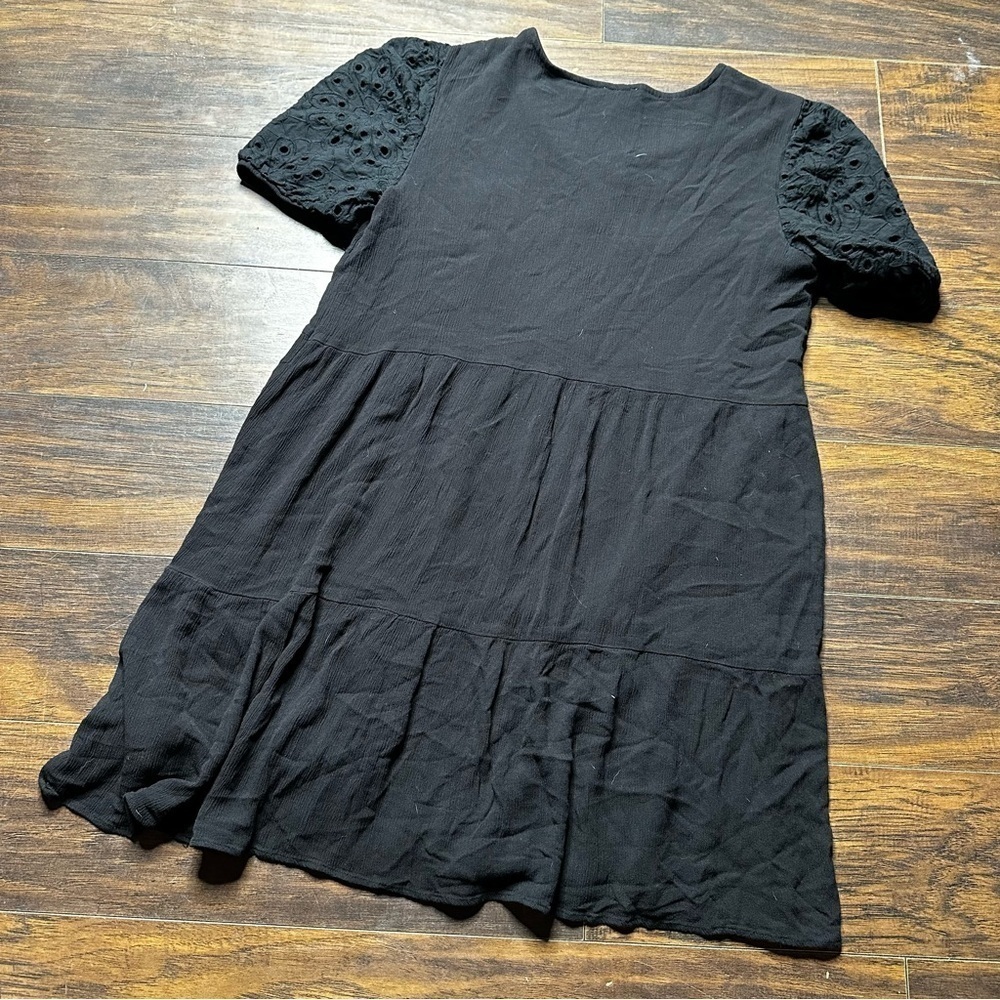 Ava James Black Lace Sleeves Dress - Picture 2 of 5